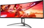 AOC Agon 493UCX2 - 49 Zoll DQHD Curved Gaming Monitor, 165 Hz, 1 ms, HDR400, FreeSync AOC Agon 493UCX2 - 49 Zoll DQHD Curved Gaming Monitor, 165 Hz, 1 ms, HDR400, FreeSync