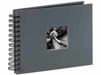 Hama Fotoalbum 24x17 cm (Spiral-Album mit 50 schwarzen Seiten, Fotobuch mit