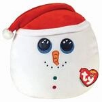 TY Squish A Boo Flurry Schneemann, 25,4 cm, Wei&szlig;, Weiss/Opulenter Garten