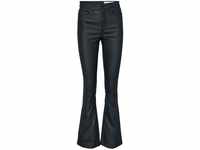 Noisy may Damen Nmsallie Hw Flare Coated Pants Noos Jeans, Schwarz, L 32L EU
