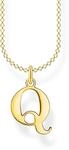 THOMAS SABO Kette Buchstabe Q gold 925 Sterlingsilber, 750 Gelbgold Vergoldung