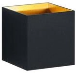 Trio Leuchten LED Wandleuchte 223310132 Louis, Metall schwarz matt/innen goldfarbig,