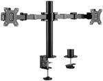 LogiLink BP0106 - Monitorhalterung 2-Fach, 17 32", Arml?nge: verstellbar Schwarz