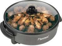Bestron Elektrische Partypfanne, XXL-Multifunktionspfanne &Oslash;40cm mit Glasdeckel,