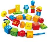 Hape F&auml;delkl&ouml;tze - klassisches Steck- und F&auml;delspiel mit 30 Teile, Motorik- und