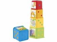 Fisher-Price Stack & Explore Blocks - 5 Würfel mit Strukturen, Figuren, Zahlen...