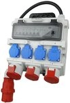 Doktorvolt Stromverteiler mit Bals Steckdosen 4x 230V 2x 16A 1x 32A 400V CEE,