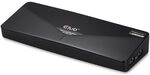 Club 3D 4K Dual Display Dockingstation (HDMI, DisplayPort, DVI 3x USB 3.0) Schwarz