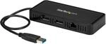 StarTech USBA2DPGB USB auf Dual DisplayPort Mini Dockingstation Schwarz