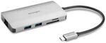 Kensington UH1400P USB-C 8-in-1 treiberloser Hub, mobiler Universal-Adapter, 8 Ports,
