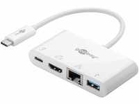Goobay 62105 USB C Hub Multiport USB Verteiler 60W PD / 4 Port USBC auf 1x HDMI...