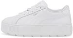 PUMA Damen Karmen L Sneakers, Puma White-Puma White-Puma Silver, 37.5 EU