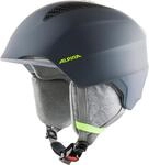 Alpina Kinder Skihelm, Charcoal-neon Yellow matt, 51-54 cm
