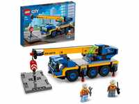 LEGO 60324 City Geländekran, Kran- und LKW-Spielzeug mit Haken, baubares
