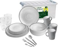 Brunner 0830154N.C4X Set Teller, Becher, Becher aus Melamin, bruchsicher, aus