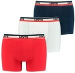 Levi's Herren Boxer Underwear, White/Blue/Red, M