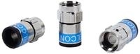 100x Cabelcon F-56 5.1W Self Install Nitin mit integriertem O-Ring F-Stecker blau RG6