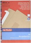 Herlitz Versandtasche C4 90 g Haftklebend mit Fenster, Recyclingpapier, blauer...
