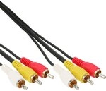 InLine Cinch Kabel, Audio/Video 3x Cinch St/St 3m