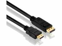 PureInstall PI5100-030 DisplayPort auf HDMI Kabel (DisplayPort Stecker (20pin)...