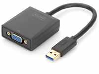 DIGITUS USB 3.0 Grafik Adapter, USB A zu VGA, Full HD, 1920x1080 Pixel,...