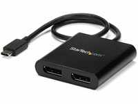 StarTech.com USB-C auf Dual DisplayPort 1.2 Adapter, USB-C Multi-Monitor MST...