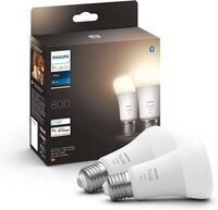 Philips Hue White E27 LED Gl&uuml;hbirne, 810lm, warmwei&szlig;, dimmbar, steuerbar via App,