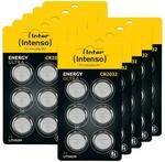 60x Intenso Energy Ultra Lithium Knopfzelle CR2032 10 x 6er Blister, 7502436MP