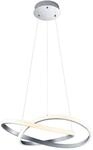 Reality Leuchten LED Pendelleuchte Course R32051107, Metall Nickel Matt, Acryl...