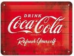 Nostalgic-Art Retro Blechschild, 15 x 20 cm, Coca-Cola &ndash; Logo Red Refresh Yourself