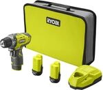 RYOBI 12 V Lithium, Akku-Kompaktschrauber R12DD-220S, max. Drehmoment 30 Nm, inkl. 2