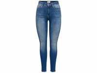 ONLY Damen Onlblush Life Mid Sk Ank Raw Rea403 Noos Jeans, Medium Blue Denim 1,...