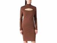Urban Classics Damen Ladies Stretch Jersey Cut-Out Turtleneck Dress Kleid,...