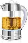 Cecotec Elektrischer Wasserkocher ThermoSense. 1,7 Liter, Borosilikatglas, Frei...