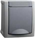 Viko Feuchtraum-Schalterprogramm Schutzkontakt-Steckdose Pacific Grau 90591008-DE, 1