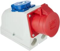 Kopp 100400005 CEE Kombiwandsteckdose, 5-polig 16A