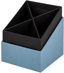 R&ouml;ssler - S.O.H.O. Stiftek&ouml;cher 86x86x100 mm Stiftehalter Denim | Stiftehalter f&uuml;r