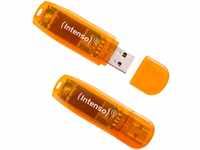 Intenso Rainbow Line 2x 64GB USB-Stick, USB 2.0 Doppelpack in Orange