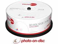 Primeon BD-R DL 50GB/2-8x Cakebox (25 Disc) Photo-on-disc, Inkjet Full Size...