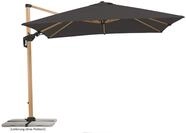 Schneider Sonnenschirm Rhodos Twist Woody, anthrazit, 300 x 300 cm quadratisch,
