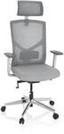 hjh OFFICE 751000 Profi B&uuml;rostuhl Breton PRO W Stoff/Netz Hellgrau Drehstuhl...