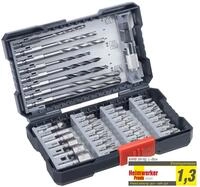 kwb 39-teilige Bohrer-Box m. Sechkant-Schaft, HSS Metallbohrer, 2 x Steinbohrer + 3