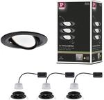 Paulmann 94472 Nova LED Einbauleuchte 3er Set Coin schwenkbar Warmwei&szlig;