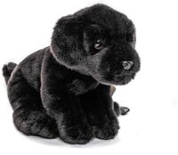Uni-Toys - Labrador Welpe (schwarz), mit Leine - 23 cm (H&ouml;he) - Pl&uuml;sch-Hund,