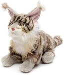 Uni-Toys - Maine-Coon-Katze, sitzend (grau) - 27 cm (H&ouml;he) - Pl&uuml;sch-Katze -