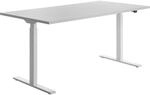 Topstar h&ouml;henverstellbarer Schreibtisch E-Table Holz 160x80 wei&szlig;/wei&szlig;