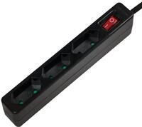 LogiLink LPS230B 3-fach Steckdosenleiste (Eurobuchse) - CEE 7/16, mit Ein/Aus