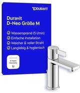 Duravit D-Neo Waschtischarmatur, Gr&ouml;&szlig;e M (Auslauf H&ouml;he 110 mm). Wasserhahn Bad mit