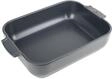 Peugeot Appolia Rechteckige Auflaufform mit Griffen, Keramik, Schiefer / Grau,