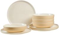 Tafelservice Jasper, 8-teilig, Vanille, Steinzeug